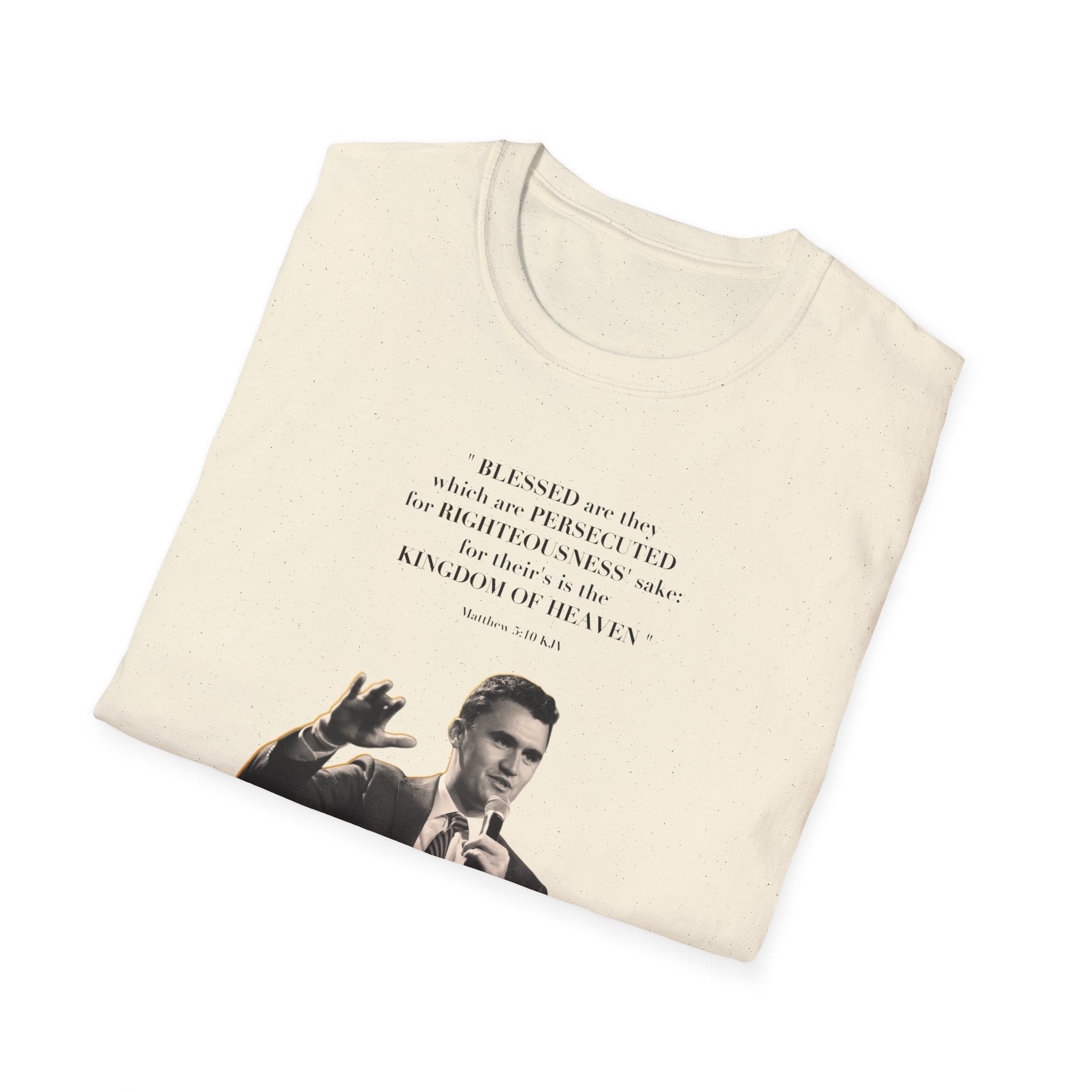 Rest in Peace Charlie Kirk Unisex T-Shirt, Matthew 5:10 Vintage Tribute Tee, Memorial Shirt, Grief Support Gift, Commemorative Wear