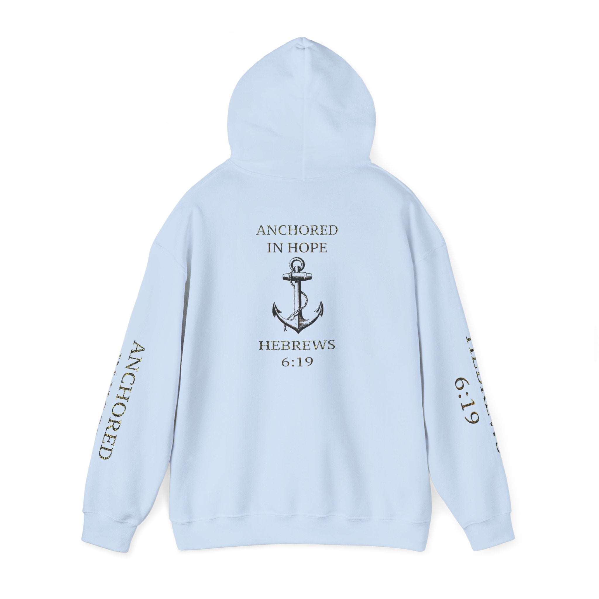 Anchored in Hope Hooded Sweatshirt | Inspirational Sweatshirt | Christian Gift | Faith-Based Apparel | Comfort Wear