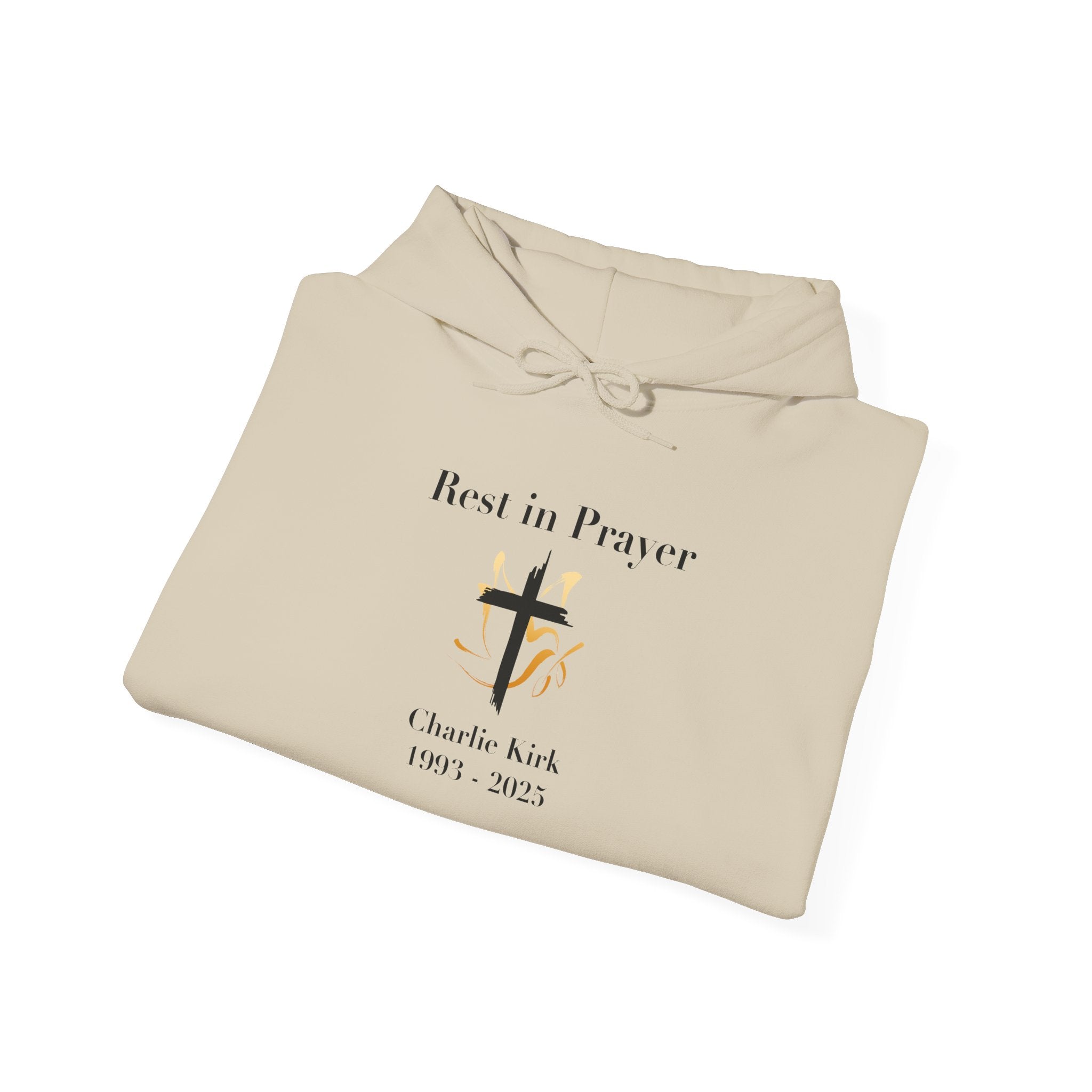 Rest in Prayer Charlie Kirk Sweatshirt, Unisex Tribute Hoodie, In Loving Memory Sweatshirt, Memorial Hoodie, Remembrance Sweatshirt