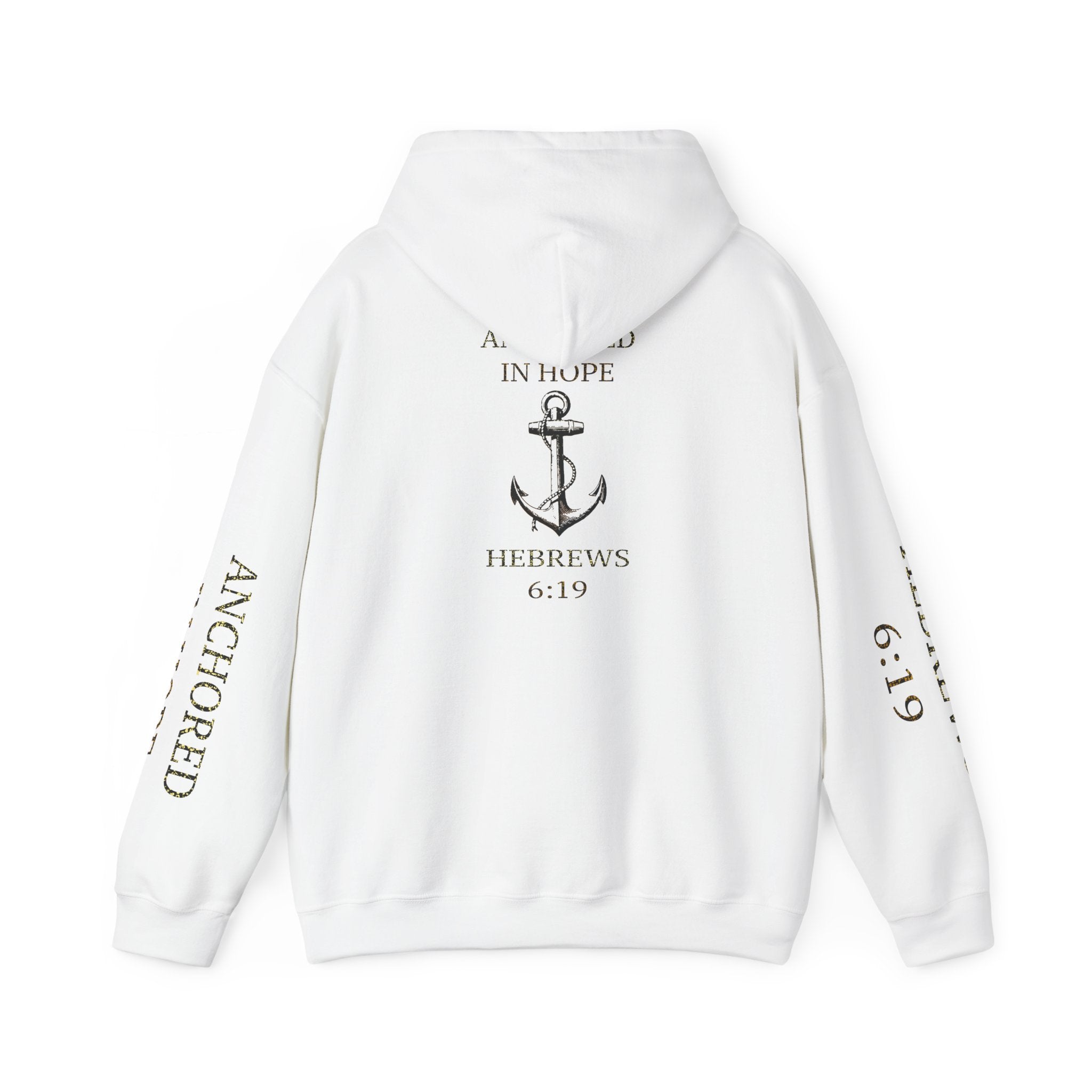 Anchored in Hope Hooded Sweatshirt | Inspirational Sweatshirt | Christian Gift | Faith-Based Apparel | Comfort Wear