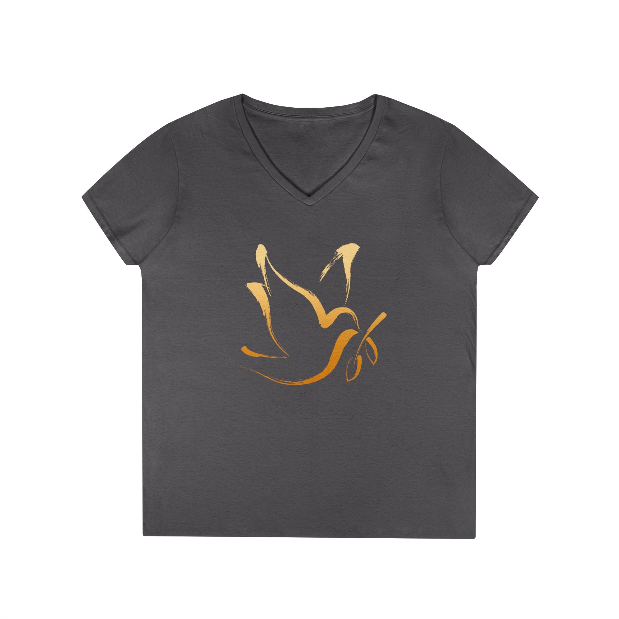 Women's Light in the Dark V-Neck T-Shirt, Faith-Based Fashion, Inspirational Gift, Casual Wear, Comfortable Women's Wear