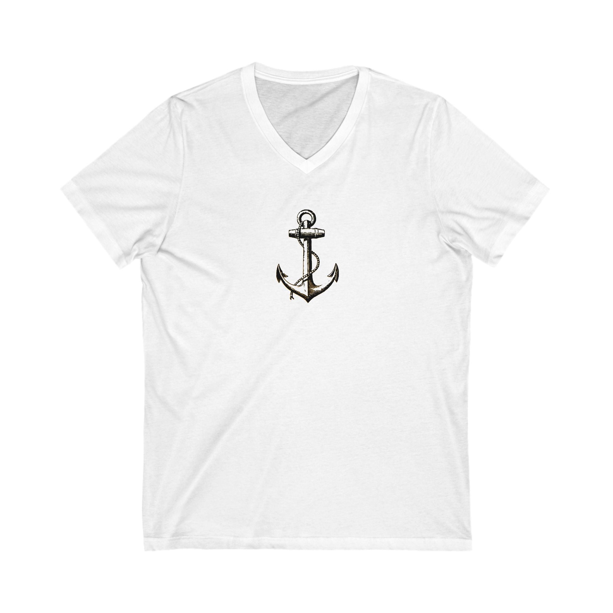 Anchored in Hope Women's V-neck Tee-Shirt, Faith-Based Apparel, Christian Street Wear, Casual Christian Clothes, Comfortable & Soft