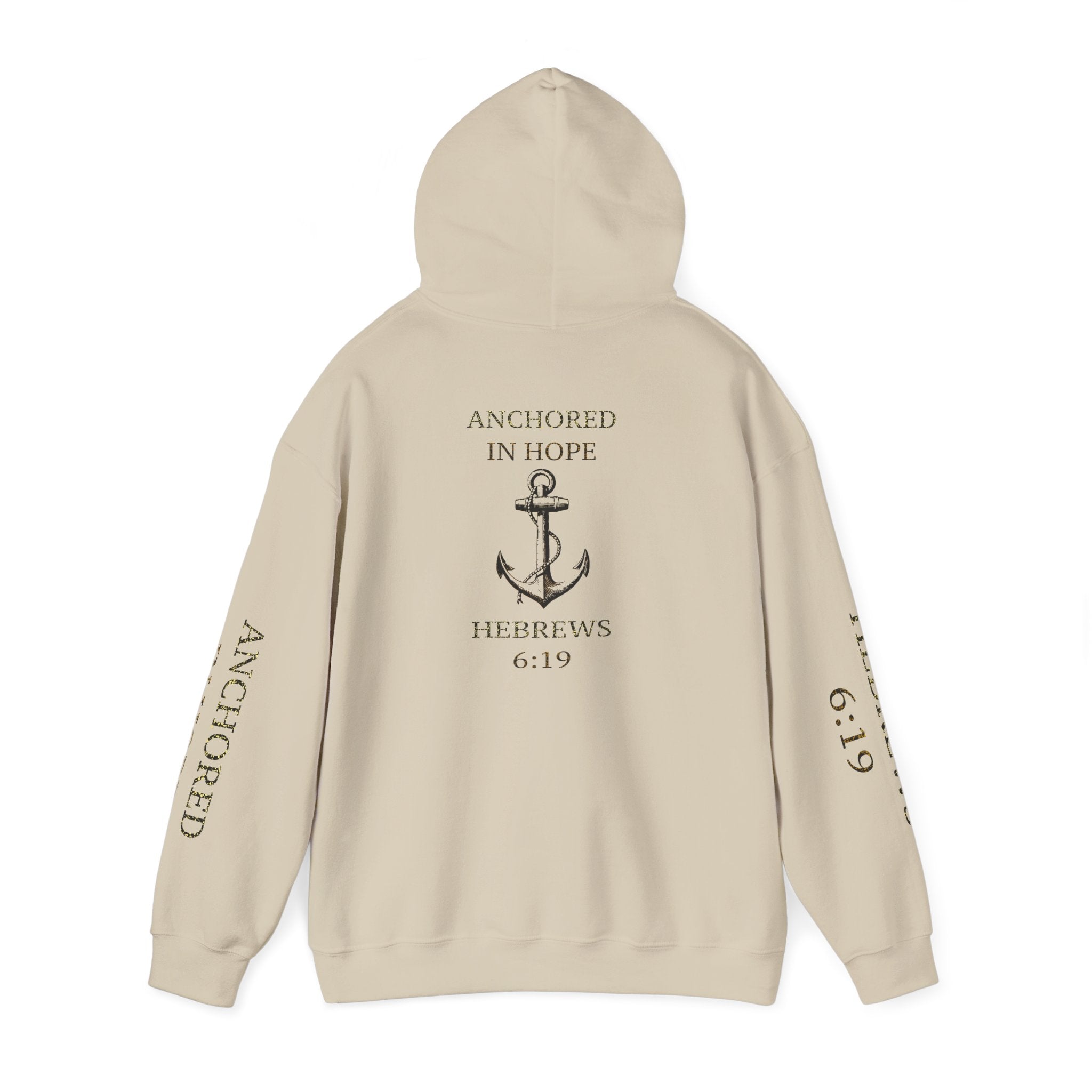 Anchored in Hope Hooded Sweatshirt | Inspirational Sweatshirt | Christian Gift | Faith-Based Apparel | Comfort Wear