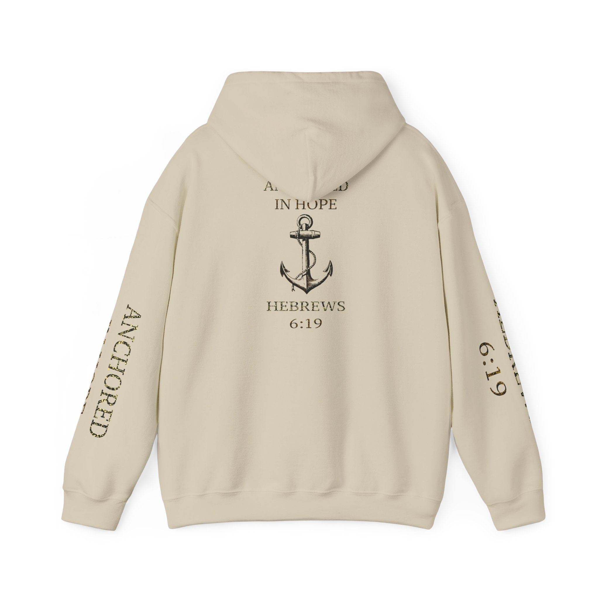 Anchored in Hope Hooded Sweatshirt | Inspirational Sweatshirt | Christian Gift | Faith-Based Apparel | Comfort Wear