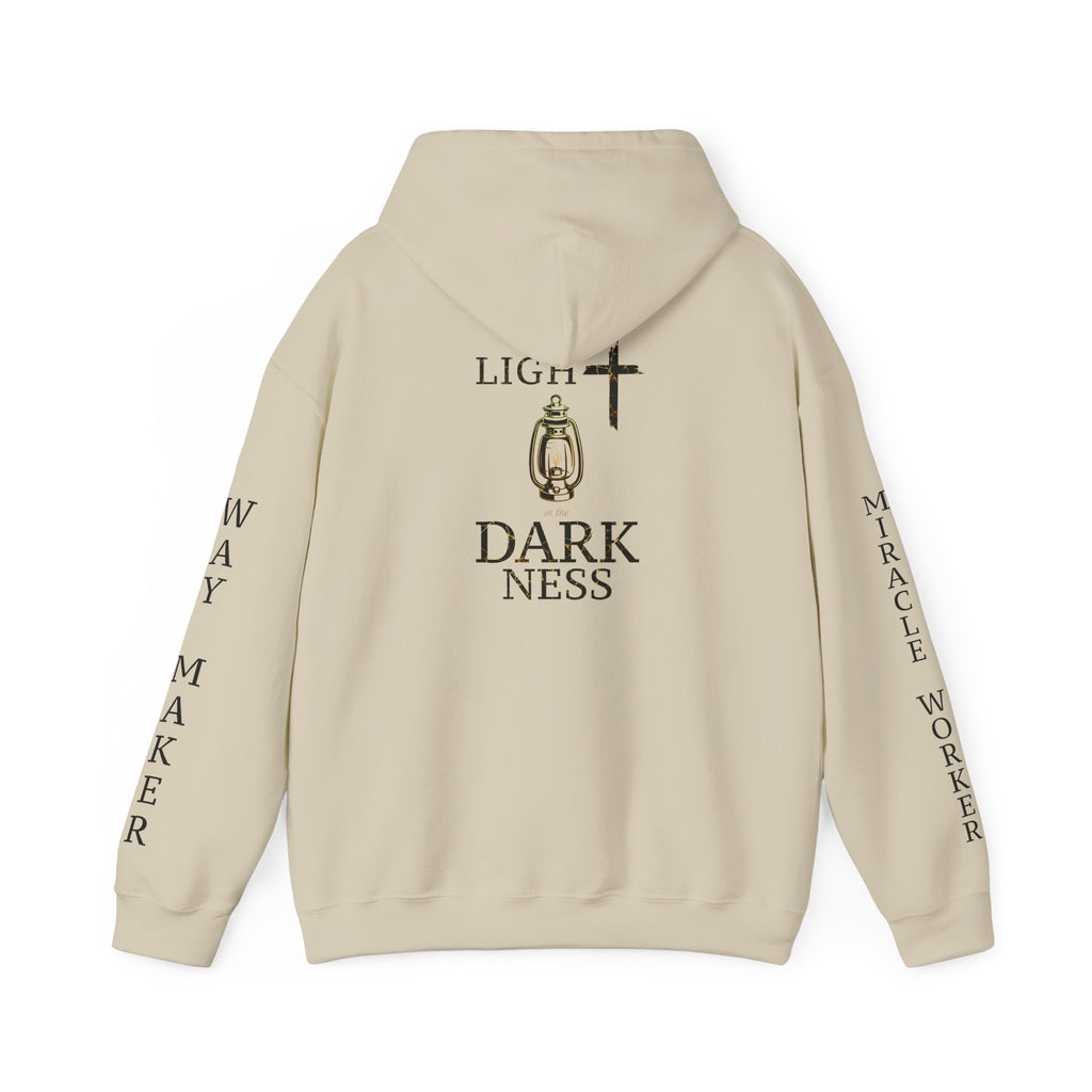 Light in the Darkness Unisex Comfort Hoodie, Faith-Based wear, Christian Clothing