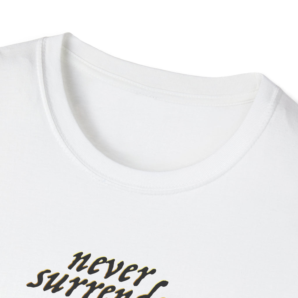 Never Surrender Charlie Kirk Unisex T-Shirt - Inspirational Tee, Christian Apparel, Motivational Gift, Casual Wear, Faith-Based Style