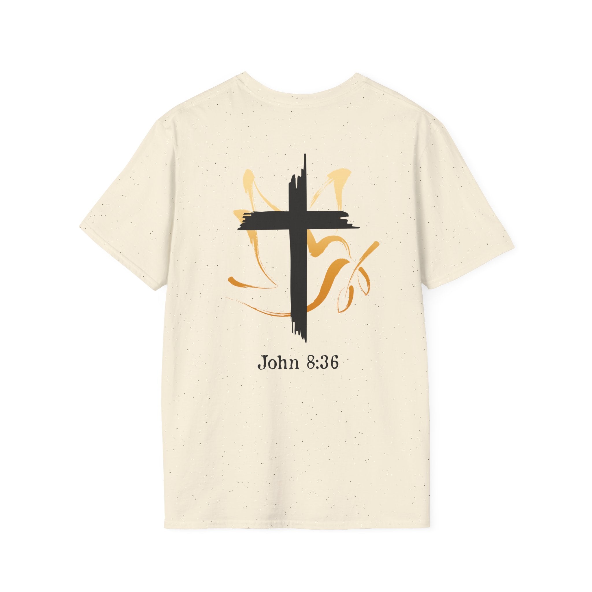 John 8:36 Unisex Christian Tee, Inspirational Shirt, Casual Wear