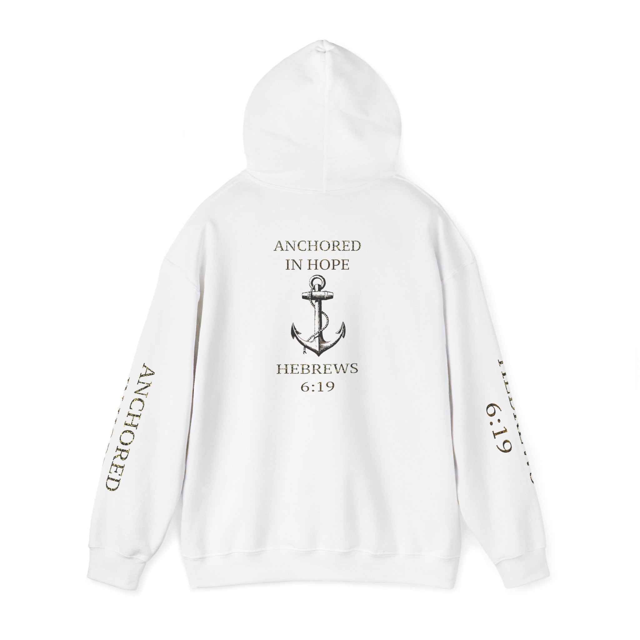 Anchored in Hope Hooded Sweatshirt | Inspirational Sweatshirt | Christian Gift | Faith-Based Apparel | Comfort Wear