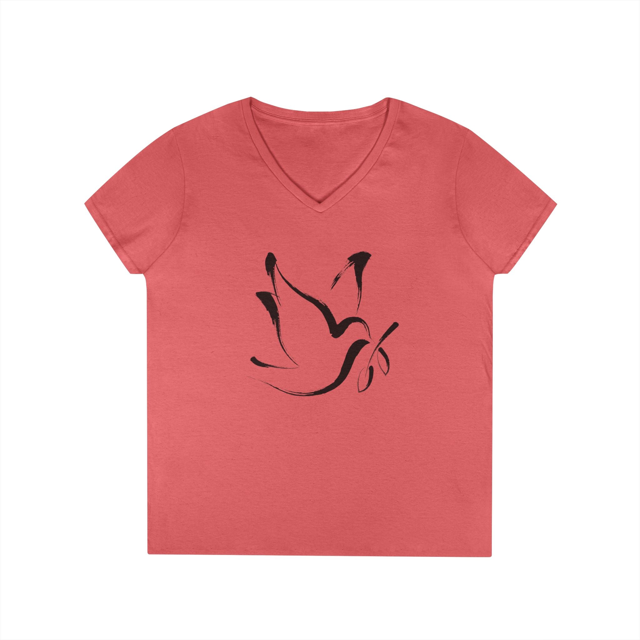 Women's Light in the Dark V-Neck T-Shirt, Faith-Based Fashion, Inspirational Gift, Casual Wear, Comfortable Women's Wear