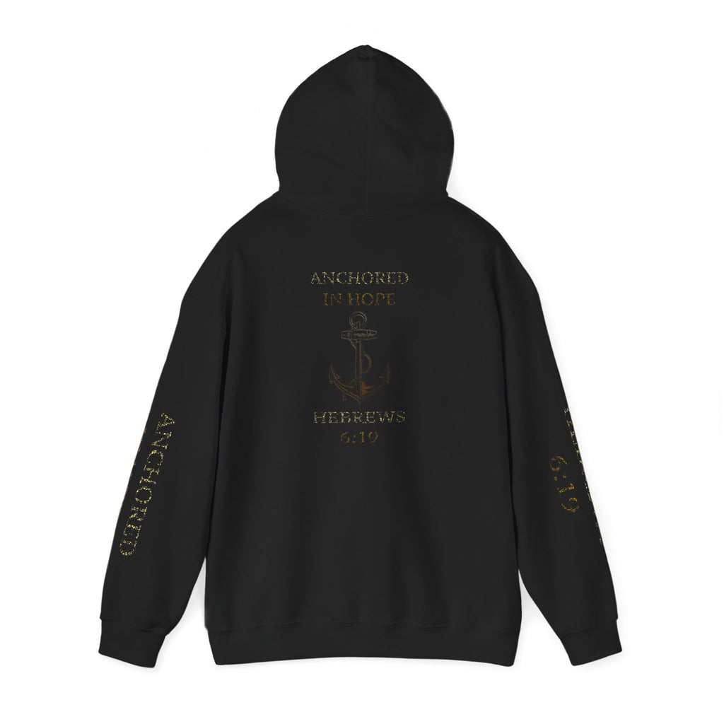 Anchored in Hope Hooded Sweatshirt | Inspirational Sweatshirt | Christian Gift | Faith-Based Apparel | Comfort Wear